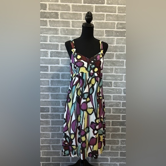 NWT Anthropologie Tabitha Women Size 6 Empire Waist Abstract Floral Dress